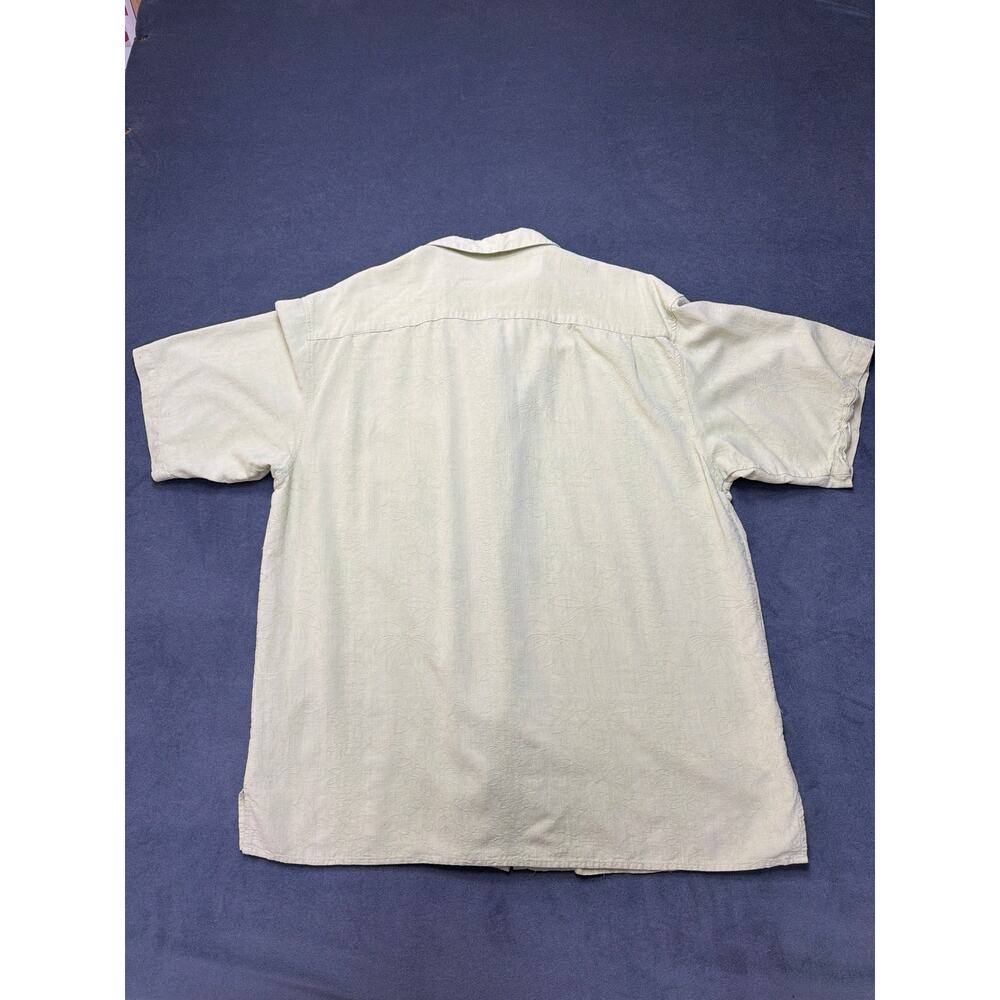 VINTAGE SILK CIRCA 1969 SIZE XXL Yellow Textured Hawaiian Short Sleeve  ButtonUp - Picture 8 of 9